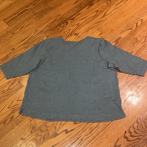 Ponte Woman’s Short Sleeve Blue & Gray Sweater Size 3X - Picture 4 of 5